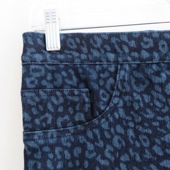 SPANX Jean-ish Slimming Ankle Leggings in Blue Denim Leopard Print - Size S - Picture 5 of 12